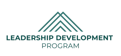Leadership Development Program logo with white mountains.